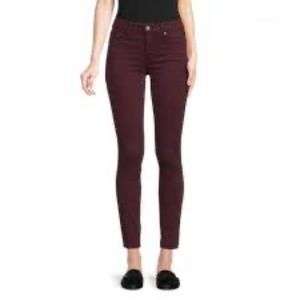 PAIGE Red Verdugo Ankle In Deep Syrah Skinny Jeans